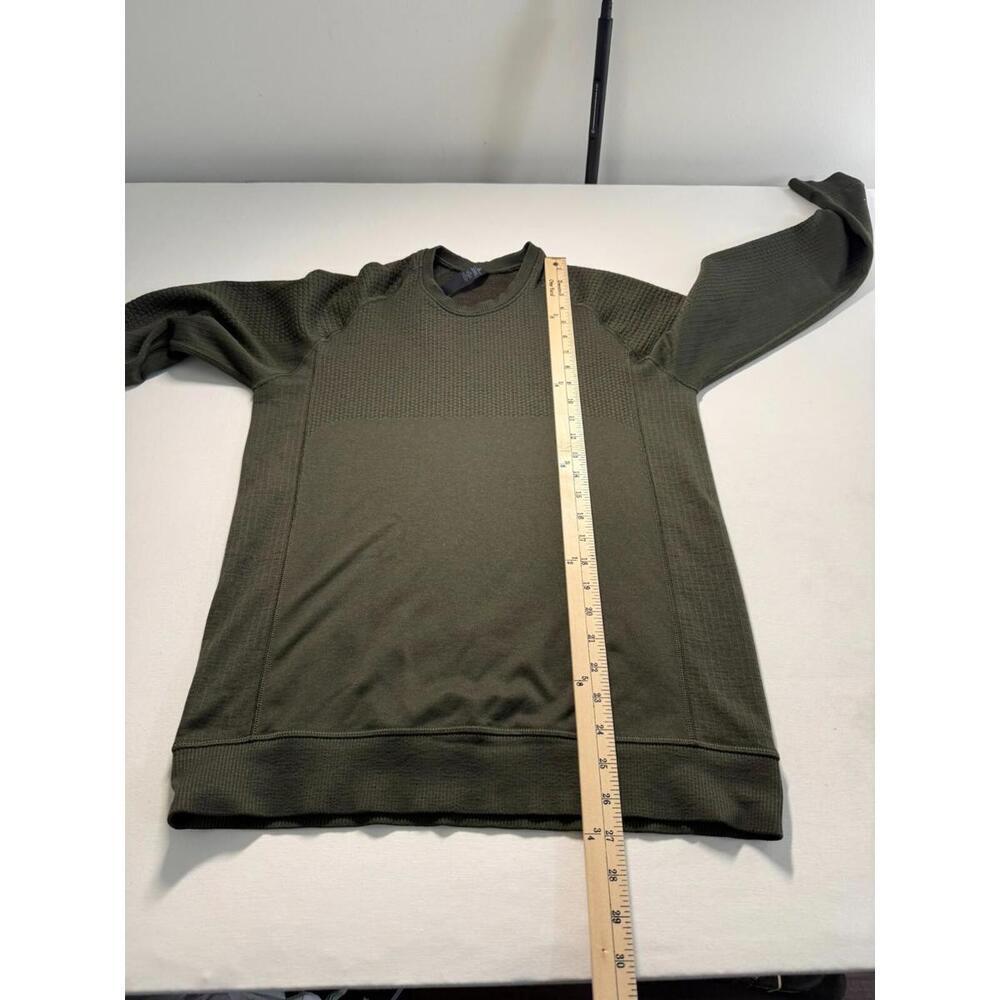 Lululemon Engineered Warmth Merino Wool Blend Lined Crewneck Medium Green - Picture 5 of 5
